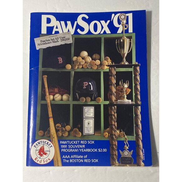 PAWSOX 91 Pawtucket Red Sox 1991 Souvenir Program Yearbook Official Scorecard Sc - Picture 2 of 12